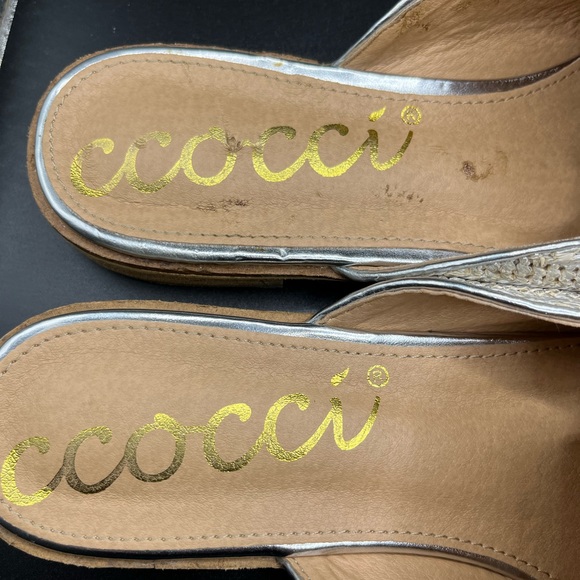 CCOCCI METALLIC BLACK SILVER LEATHER SHOES - Picture 9 of 10